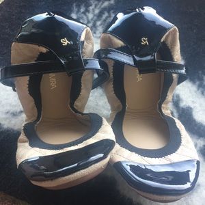 Yosi Samra Abbey ballet flats with ankle strap